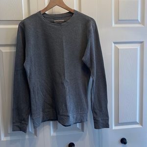 Everlane Men’s The Waffle Long Sleeve Cotton Crew Tee Size Medium - Gray